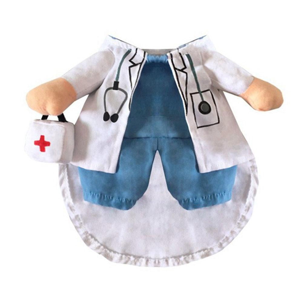 Pet Halloween Costume Dog Cat Doctor Costume Pet Doctor Clothing Funny Cosplay Outfit Uniform Walmart Com Walmart Com