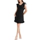 thumbnail image 2 of Vestidos de punto midi con volantes de cuello redondo casuales para mujer INSPIRE CHIC XL Negro, 2 of 6