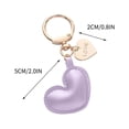 thumbnail image 3 of Pompotops Valentines Day Decorations Leather Heart Alloy Keychain Cute Color Heart Metal Accessories Small Fresh Bag Pendant, 3 of 4