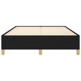 Bed frame without mattress black 140x190 cm fabric