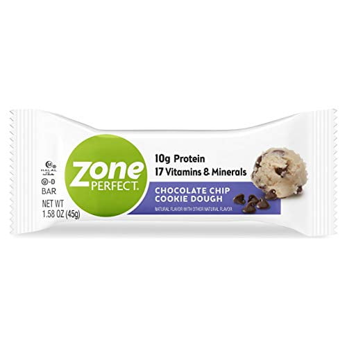 ZonePerfect Protein Bars, Chocolate Chip Cookie Dough, 10g of Protein
