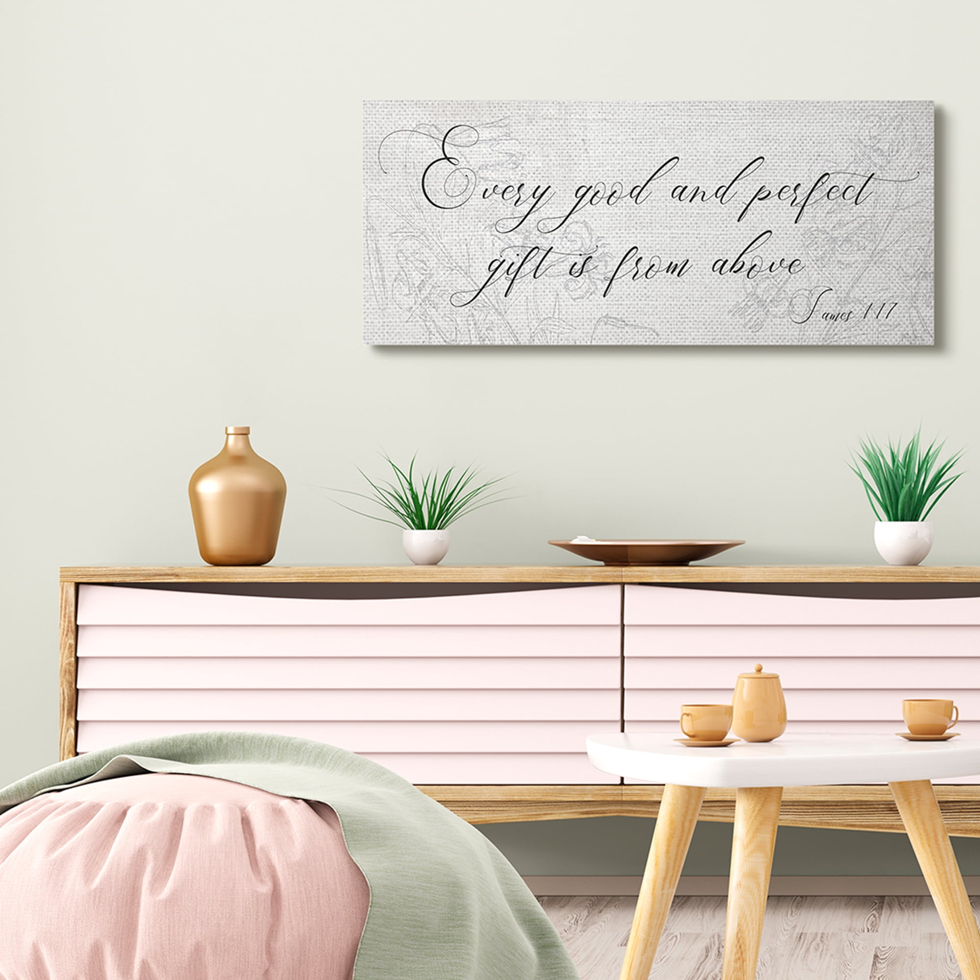 Stupell Industries Good and Perfect Gift From Above Proverbs James 1:17,17 x 40,Designed by Daphne Polselli