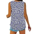 thumbnail image 6 of Summer Women Tank Tops Plus Size V-Neck Sleeveless Basic Leopard Print Pullover Blouse Shirt Casual Loose Fit Loungewear Going Out Tops For Women, 6 of 6