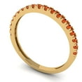 thumbnail image 2 of 0.57 ct Brilliant Round Cut Simulated Red Diamond 18K Yellow Gold Stackable Band SZ 7.75, 2 of 6