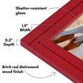thumbnail image 5 of Americanflat 5x7 Picture Frame Polished Crystal Clear Glass Hampton Collection Distressed Frames Wall - Red, 5 of 8