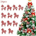 thumbnail image 1 of 24pcs Creative Christmas Carousel Ornament With Red Floral Pattern, Christmas Decoration, 1 of 8