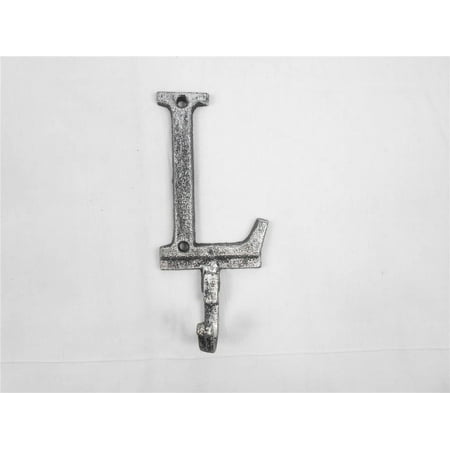 

[Pack Of 2] Rustic Silver Cast Iron Letter L Alphabet Wall Hook 6