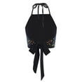 thumbnail image 2 of Doomiva Kids Girls Sequins Spaghetti Straps Crop Tank Top Sleeveless Camisole Modern Jazz Hip Hop Performance Vest Shirt C Black 100, 2 of 7