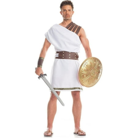 Be Wicked BW1660 3 Piece MIGHTY MERCENARY mens costume M/L / White/Brown