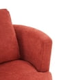 thumbnail image 5 of Swivel Barrel Chair, 360 Degree Swivel Chenille Round Accent Sofa, 31.9" W Comfy Club Chair, Modern Swivel Cozy Leisure Arm Chair for Bedroom Living Room Lounge Hotel, Red, 5 of 7