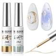thumbnail image 1 of Set de esmaltes de uñas en gel RARJSM Metallic Chrome Mirror 8 ml x2, 1 of 6