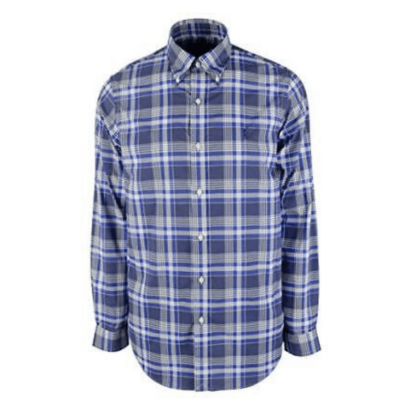 Polo Ralph Lauren Men's Performance Plaid Long Sleeves Shirt-BLUE-S
