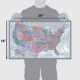 thumbnail image 2 of 3 Pack - World & USA Map Chart [Purple] + Antique Style USA Map (Laminated, 18" x 29"), 2 of 5