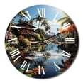 thumbnail image 2 of Designart "Bali Bliss Asian beauty" Asian Oversized Wall Clock, 2 of 5