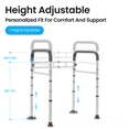 thumbnail image 6 of Naipo Toilet Safety Rails Frame with Handles for Seniors & Disabled, Adjustable Aluminium Supports up to 300Lbs, Fits Most Toilets, 6 of 10