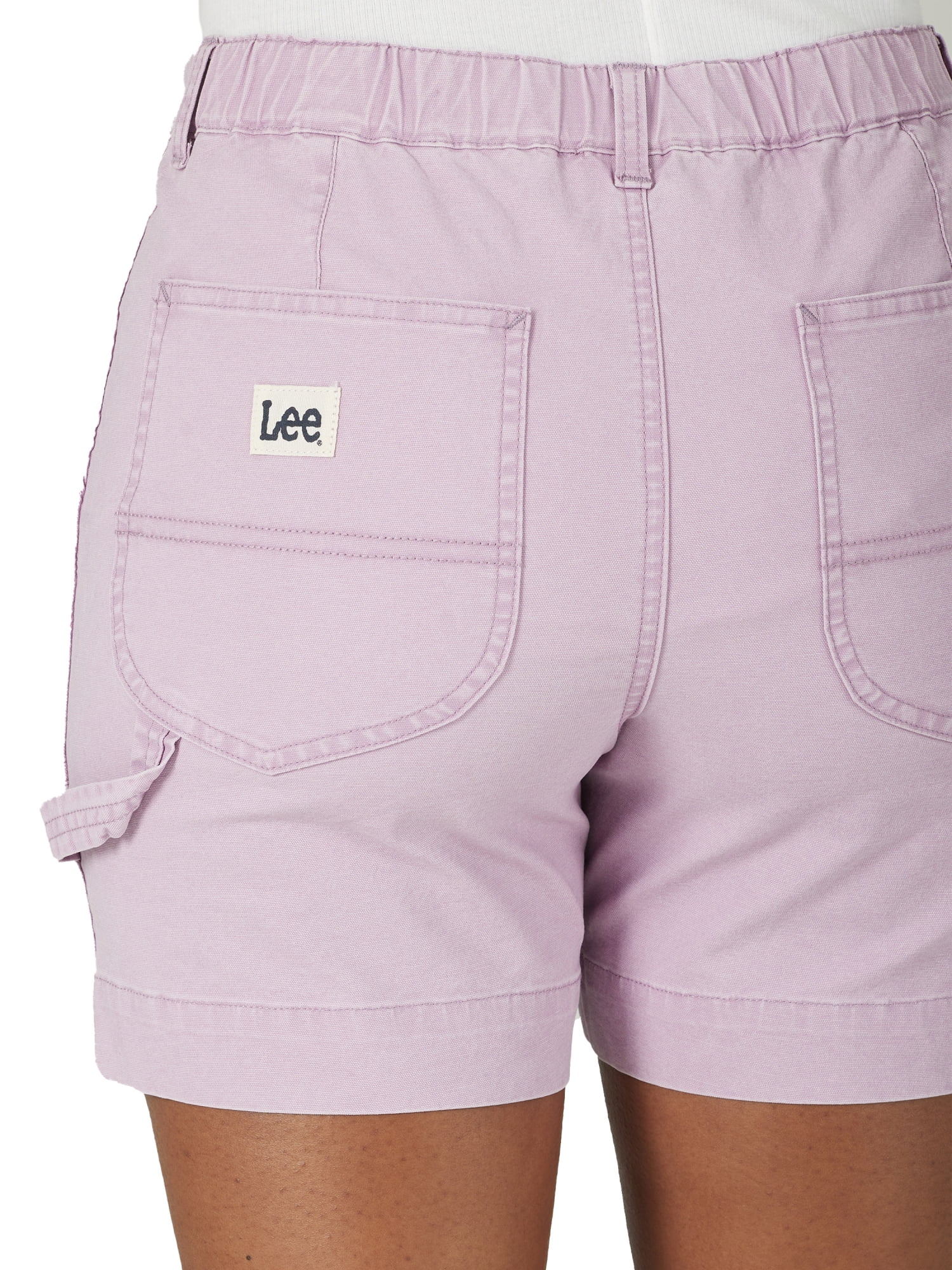 Lee Women's Heritage High Rise Relaxed Fit Dungaree Shorts