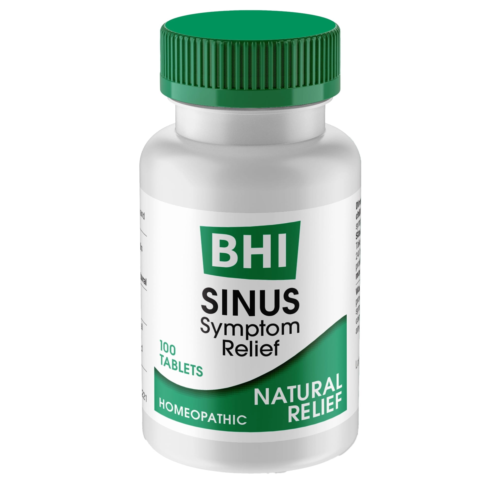 MediNatura BHI Sinus Natural Congestion Relief - 7 Targeted Homeopathic Active Ingredients - 100 Tablets