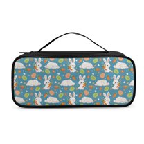 Jiueut Easter Rabbit Stethoscope Storage Bag Cow Print Stethoscope Case Organizer Stethoscope Bag with Carrying Handle Stethoscope Case Kit for Doctor Storage Bags with Zipper