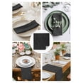 thumbnail image 4 of Cloth Napkins 1 Piece - 20x20 Inches, Black Burlap Texture Washable Reusable Table Napkins, Farmhouse Vintage Black Soft & Absortbent Dining Napkin for Party Wedding Hotel Restaurant, 4 of 8
