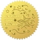 thumbnail image 1 of 100 pegatinas doradas de 2 pulgadas con forma de estrella, autoadhesivas, redondas, para sobres de oficina, con relieve dorado., 1 of 9
