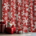 thumbnail image 2 of Touchbetter Christmas Sheer Curtains for Living Room and Bedroom, Snow Red Foil Print Curtains, Holiday Window Drapes Decorations, 52" W x 84" L, Set of 2 Curtain Panels, 2 of 6