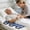 Blue, variant on Transfer Bed Pad Heavy-Duty Positioning Sheet with 6 Handles Elderly Turning & Lifting Tool for Home Care 43.3x24.4 Inch