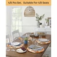 thumbnail image 5 of 13 Inch Round Placemats Set of 4, Orange Pumpkin Gnomes Fall Non Slip Heat Insulation PP Table Mats, Branches Thanksgiving Leaves Washable Place Mats for Kitchen Dining Party Table Decor, 5 of 7