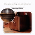 thumbnail image 5 of GDF Studio 70" 5-Tier Rotating Bookshelf with Cabinet, 360° Spinning Corner Bookcase, Home Office, Walnut, 5 of 7