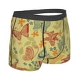 thumbnail image 3 of Balery Floral with Butterflies Men's Boxer Briefs, Soft and Breathable Cotton Underwear with nylon Waistband-Large, 3 of 9