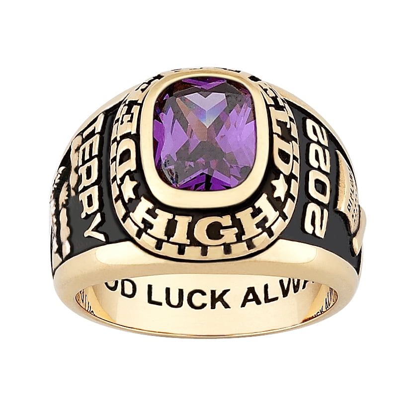 Freestyle Class Rings Personalized Men's Classic 18kt Gold Plated