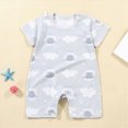 thumbnail image 2 of KPOPLK Romper for Baby Boys Pajama Short Sleeve One Piece Clothes Newborn Boys PJM Bodysuit Size 18-24 Months,Light Gray, 2 of 4