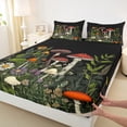 thumbnail image 3 of Homewish Botanical Mushroom 4 Pieces Queen Sheet Sets for Female Men Women,Floral Daisy Ultra Soft Flat Sheet,Botanical Plants Queen Fitted Sheet,Luxury Bedroom Decor, 3 of 7