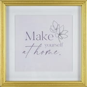 Crystal Art Gallery Wall Art Phrase Make Yourself at Home with Purple Font 10" x 10"