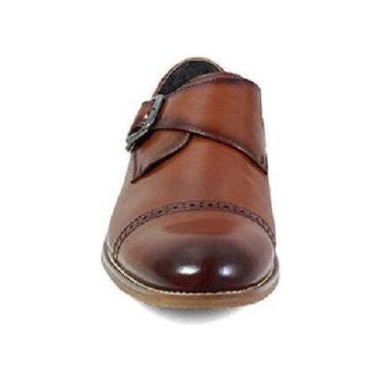 Stacy Adams Desmond Shoes Cap Toe Monk Strap Cognac Leather  display picture 2