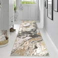 thumbnail image 5 of Modern Abstract Marble Print Runner Rugs 2' x 6'– Soft, Washable, Non-Slip & Non-Shedding(Gray), 5 of 8