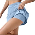 thumbnail image 2 of XUNKUSGA Skorts for Woman Comfortable High Elastic Waist Womens Skorts Casual Going Out Skirt with Built-In Shorts Solid Color Loose A-Line Mini Skirt,Light Blue,XL, 2 of 7