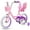 Flesh Pink, variant on hykolity 14 inch Girls Bike Princess Bicycle for Age 3-5 Years Old Rider Height 36-47 inch includes Training Wheel Basket Doll Seat Violet Purple