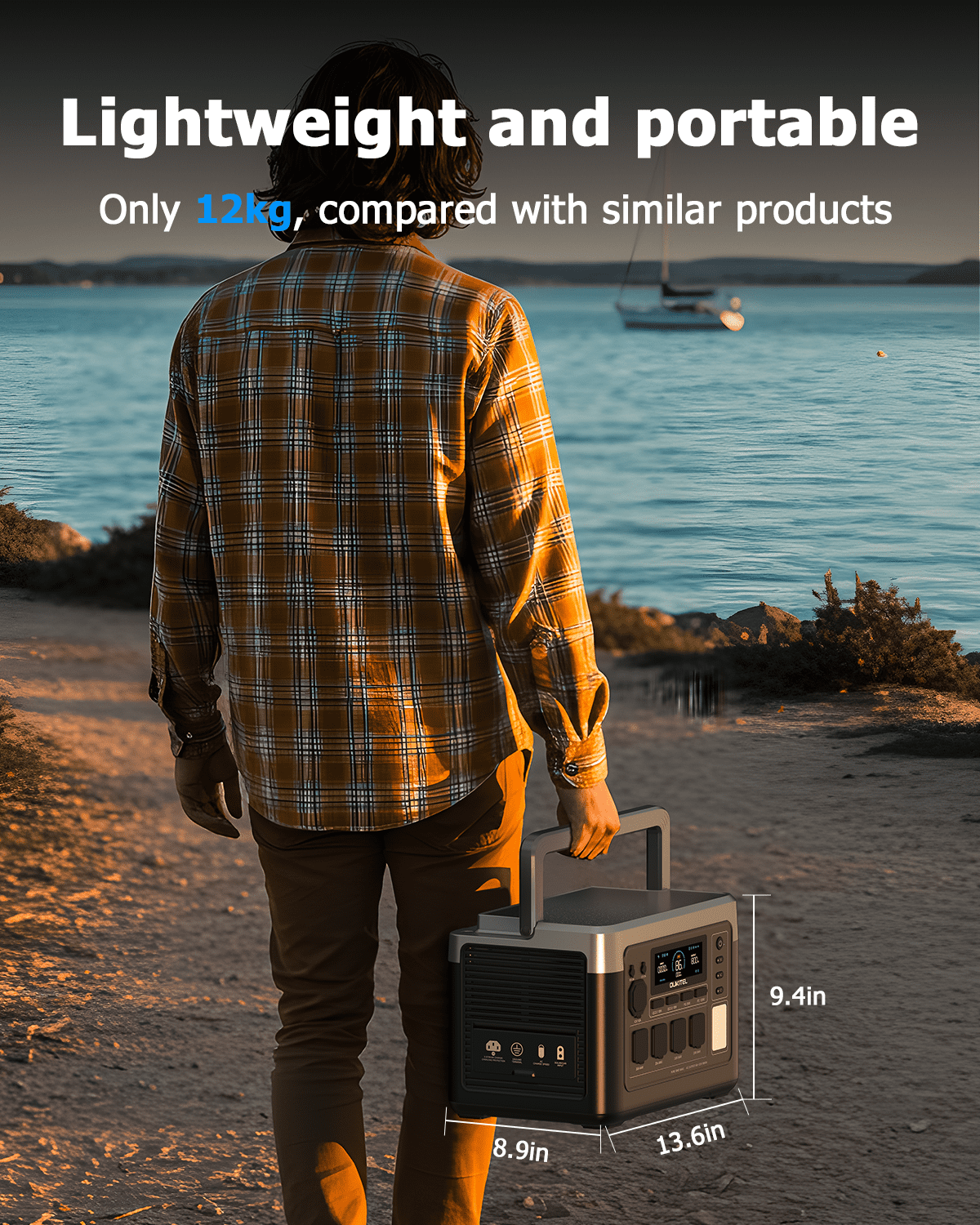 OUKITEL P1000 Plus Portable Power Station 1800W (3600W Peak) 1024Wh LiFePO4 Solar Generator with 2x100W Panel, 1200W Fast Charging, APP Control, 4 AC Outlets UPS for Home Camping RV