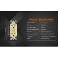 thumbnail image 6 of GFCI Outlet 20 Amp, Self-Test GFCI Electrical Outlet with Thinner Design, TR Tamper Resistant GFCI Receptacle, Ground Fault Circuit Interrupters with Wall Plate, UL Listed, Light apricot 2PC, 6 of 7