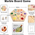 thumbnail image 2 of CYFW Marble Game Board Double Sided Painted Wooden Fast Track Board Game for 6 and 4 Players 6 Colors 24 Marbles 6 Dice for Family Friends, 2 of 10