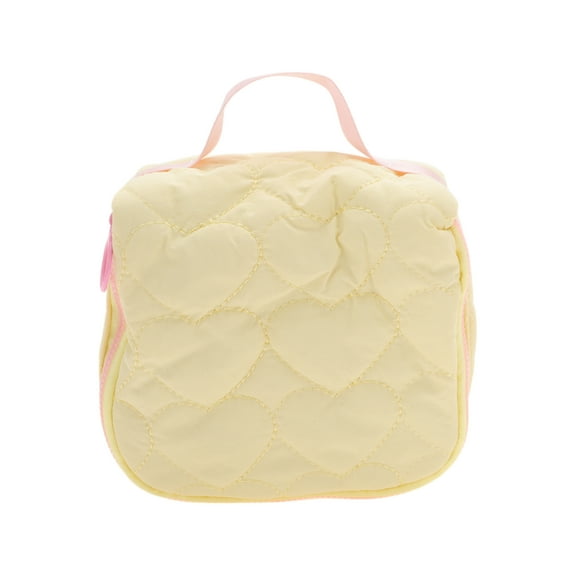 Unique Bargains 1 Pc Delicate Makeup Bag for Business Travel Yellow Polyester