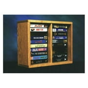 Wood Shed 210-1 DVD Solid Oak desktop or shelf DVD Cabinet - Individual Locking Slots