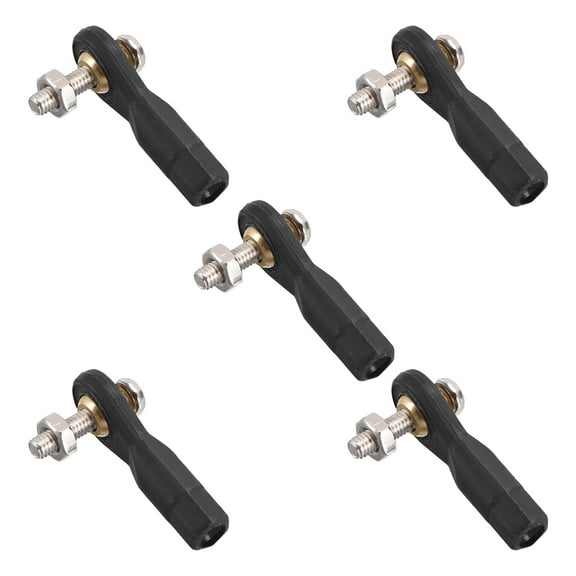 5 Pcs M3 3.0xL27mm Lever Steering Linkage Tie Rod End Ball Head End with Screws and Nut for RC Helicopter