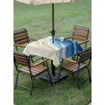 thumbnail image 5 of Square Outdoor Tablecloth with Umbrella Hole Navy Blue Ombre Ocean Outside Table Cloth Waterproof Patio Table Cover Watercolor Coastal Beach Waves Zipper Tablecloths for Picnic Camping 60x60 Inch, 5 of 8