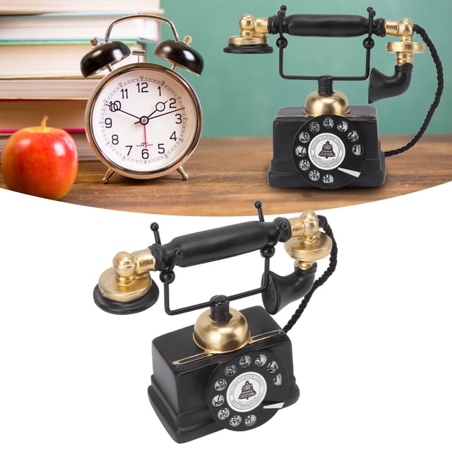 Teléfono Fijo Giratorio Retro, Teléfono Decorativo Retro De Resina, Dial Giratorio Multifuncional, Teléfono De Decoración Del Hogar Para Escritorio De Oficina En Casa
