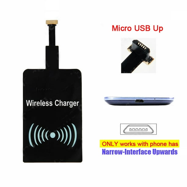 axGear Récepteur de chargeur sans fil Qi Alimentation sans fil pour  téléphone portable UP Micro USB Samsung 
