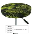thumbnail image 4 of Balery Tropical Palm Leaves Fern Leaf Velvet Round Bar Chair Cushion Cover Adjustable, Protects From Scratches And Stains, Soft & Washable Ideal For Wooden And Metal Stools - 14 Inch, 4 of 7