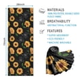 thumbnail image 2 of Black Green Leaf Sunflower Pattern Hot Yoga Mat Towel Non Slip for Hot Yoga - Quick-Drying Yoga Mat Cover with 4 Corner Pockets with Travel Bag - Hot Yoga Towel Non Slip 74"x26", 2 of 6