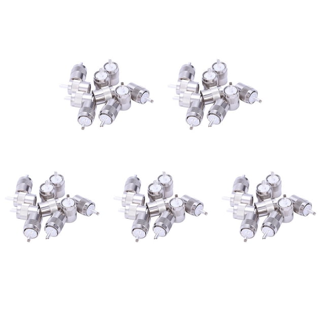 50Pcs Connector UHF Male PL259 Plug Solder RG8 RG213 LMR400 7D- Cable Silver