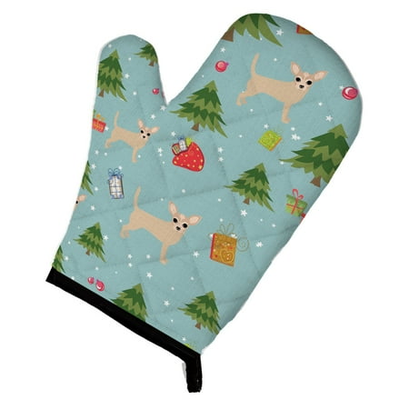 

Carolines Treasures BB4936OVMT Christmas Tan Chihuahua Oven Mitt Large multicolor
